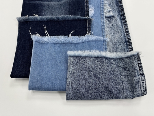 China Factory  Supplier Denim Fabric Stock Lot Jeans Raw Material Cheap Jeans Fabric Mens Shirt Fabrics 100 Cotton