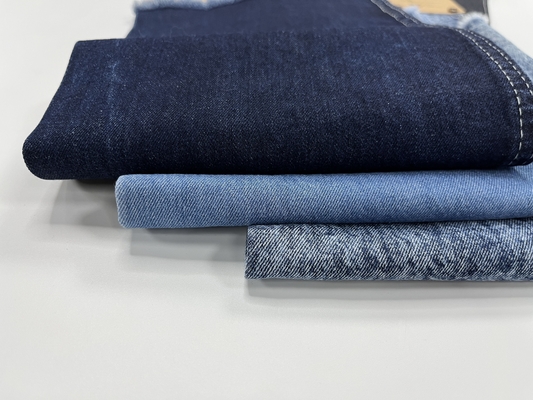 China Factory  Supplier Denim Fabric Stock Lot Jeans Raw Material Cheap Jeans Fabric Mens Shirt Fabrics 100 Cotton