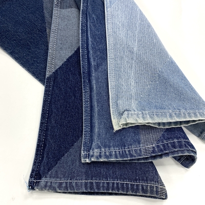 Check Jacquard Denim Fabric Mercerizing Fresh Finish Double Layer Color Weft Stock Lot Spandex Tricot Woven YARN DYED 170 320gsm