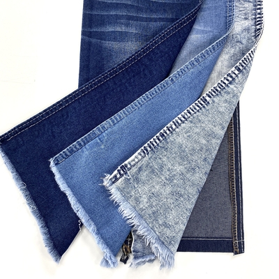 10.2oz  Stretch Denim Jeans Fabric Metallic Blue Denim Fabric for Jeans