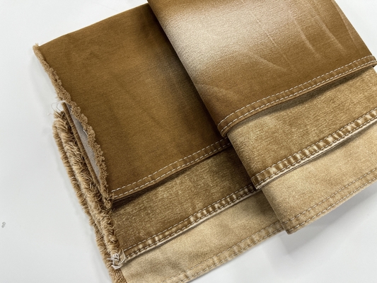 Low Price Raw Material Fabric Textile Denim Jeans Fabric Made in China 8.7oz Cotton Poly Yellow Satin Denim Fabric for Jeans