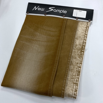 Quality Cotton Satin Men Stretch Denim Jeans Demin Fabric Stock Lot Brown Yellow 295kg Tricot Woven Denim Fabric Baby Dress