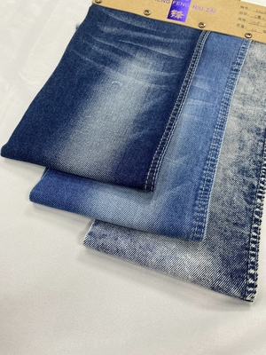 Plain Textile French Terry Indigo Knitted Denim Types of Jean Pants Stock Fabrics
