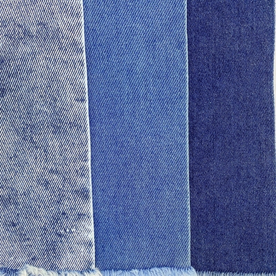 Plain Textile French Terry Indigo Knitted Denim Types of Jean Pants Stock Fabrics