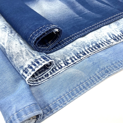 Stock Bulk Custom Light Women Jeans Indigo White Printed Stone Fabric Washed Distressed Wax Vintage Spandex Cotton Stretch Denim