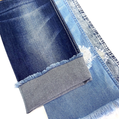 Washed Striped Cotton Polyester Blended Denim Fabric Textile Raw Material Denim Jean Blue China for Men Tricot Knitted YARN DYED