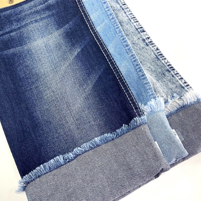 Washed Striped Cotton Polyester Blended Denim Fabric Textile Raw Material Denim Jean Blue China for Men Tricot Knitted YARN DYED