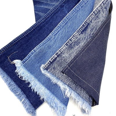 3/1 Twill Slub Indigo Stock Jacket Fabric 80% Cotton 20%Polyester  Twill Jeans Fabric for Pants
