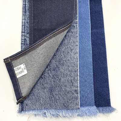 3/1 Twill Slub Indigo Stock Jacket Fabric 80% Cotton 20%Polyester  Twill Jeans Fabric for Pants