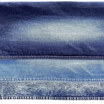 Lightweight 100% Cotton Denim Fabric Textile Indigo Twill Knitted with Tricot Style for Boys and Girls
