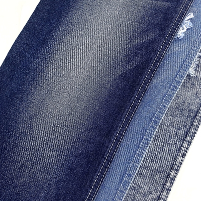 Good Quality 13oz Recycled 100 Cotton Non Spandex Woven Twill Fabric Jeans Wash Faded Denim Fabric