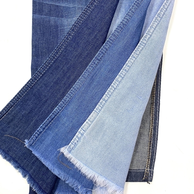 100% Cotton 21+18*21+18 Cross  Raw Tela Woven Denim Fabric Indigo Blue Roll of Denim Fabric Print