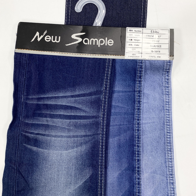 Stock Lot Italian Light Blue Indigo Black Lightweight Cotton Lyocell Women Pant Jeans Dress Skirt Men Shirt Denim Fabric