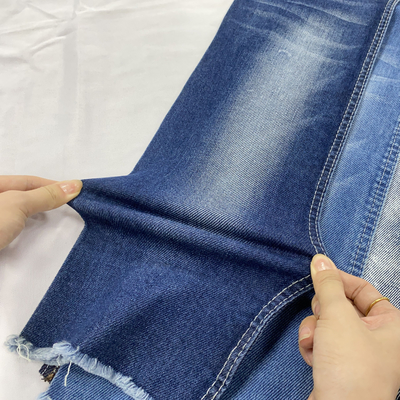 Plain Textile French Terry Indigo Knitted Denim Types of Jean Pants Stock Fabrics